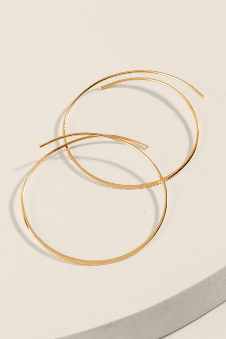 Francesca's Camden Infinity Wire Hoops - Gold