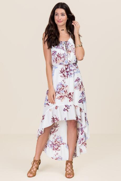 Mi Ami Tabitha Hilo Maxi Dress - White