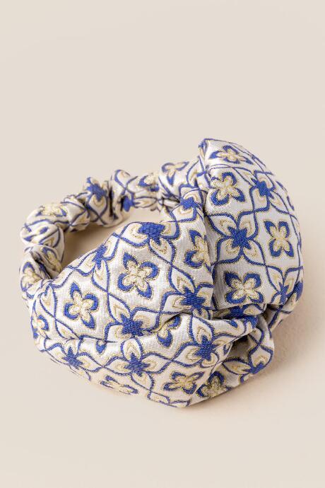 Francesca's Dani Knotted Turban Headband In Blue - Blue
