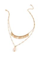 Francesca's Tatiana Fringe Layered Necklace - Blush