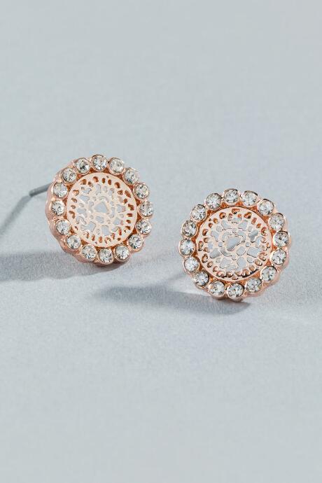 Francesca Inchess Heaven Filigree Stud - Rose/gold