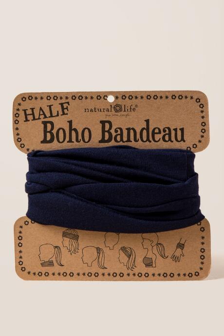 Francesca's Half Boho Bandeau By Natural Life In Solid Navy - Navy