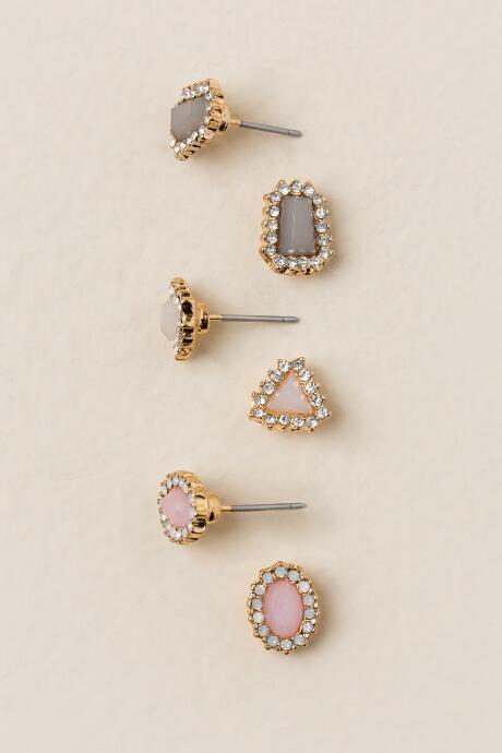 Francesca's Sashira Stud Earring Set - Multi