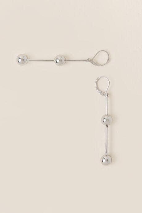 Francesca's Sadie Metal Linear Earrings - Silver