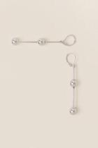 Francesca's Sadie Metal Linear Earrings - Silver