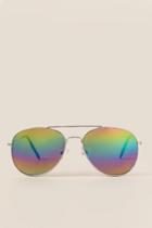 Francescas Kids Rainbow Aviator Sunglasses - Multi