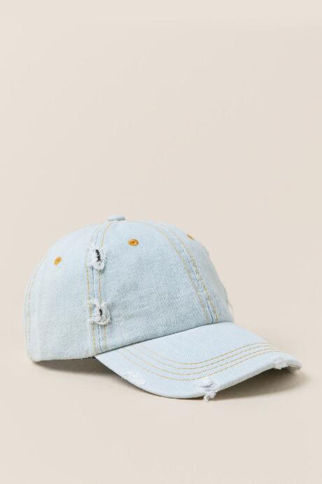 Francesca's Xena Light Denim Baseball Cap - Light Blue