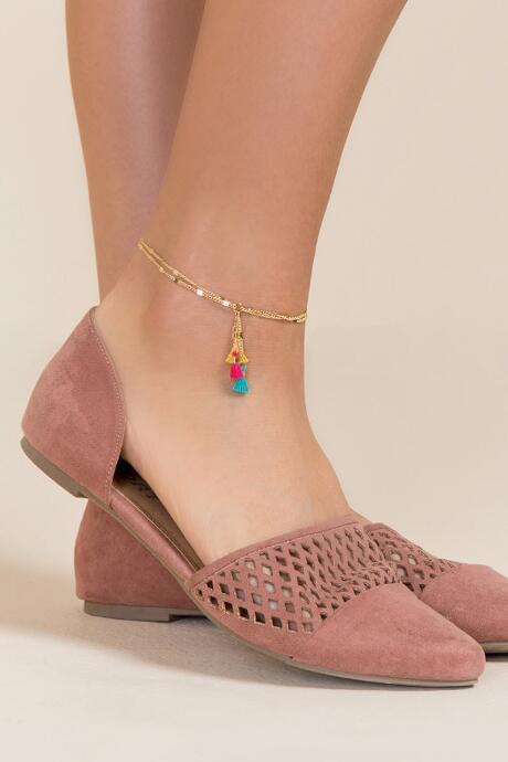 Francesca's Havana Tassel Anklet - Multi