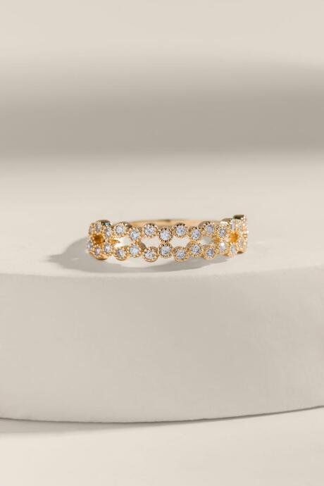 Francesca's Milena Cz Cluster Ring - Gold