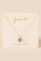 Francesca's June Birthstone Charm Pendant - Lavender