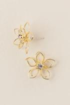 Francesca's Madeline Wire Flower Stud Earring - Gold