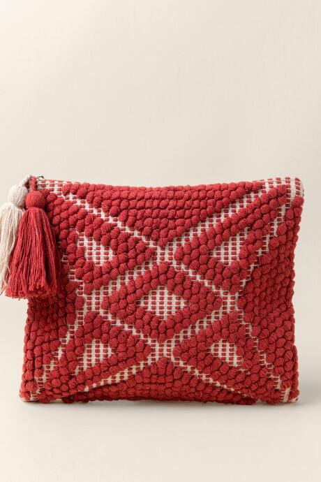 Francesca's Bessie Handloom Fabric Clutch In Cinnamon - Cinnamon