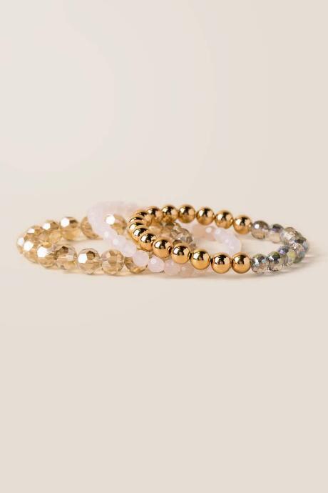 Francesca's Winnie 3 Row Stretch Bracelet - Multi