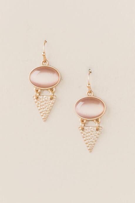 Francesca's Gretal Stone Triangle Drop Earring - Clear