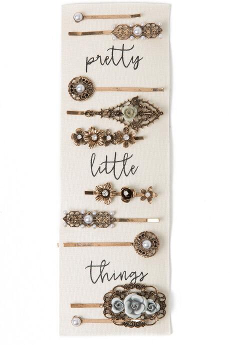 Francesca's Kristen Pretty Little Things Hair Pins - Gold