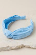 Francesca Inchess Clementine Linen Headband In Baby Blue - Baby Blue