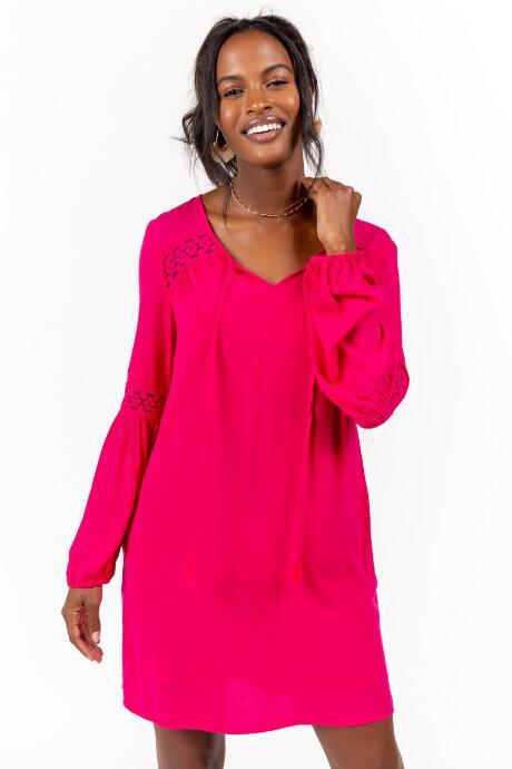 Francesca Inchess Caleb Lace Shift Dress - Magenta