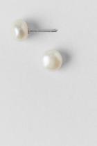 Francesca's Geneva Freshwater Pearl Studs - Silver