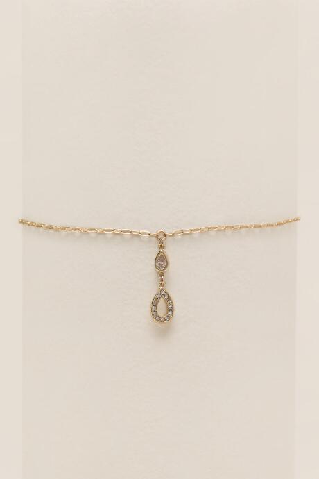 Francesca's Cosette Cubic Zirconia Choker - Gold