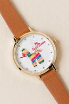 Francesca's No Prob-llama Watch - Cognac