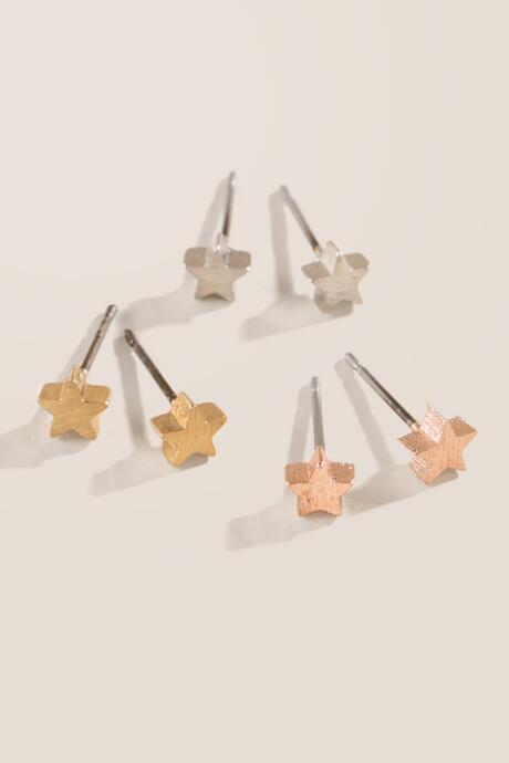 Francesca's Macie Star Stud Set - Mixed Plating