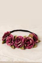 Francesca's Yanna Rose Headband - Burgundy