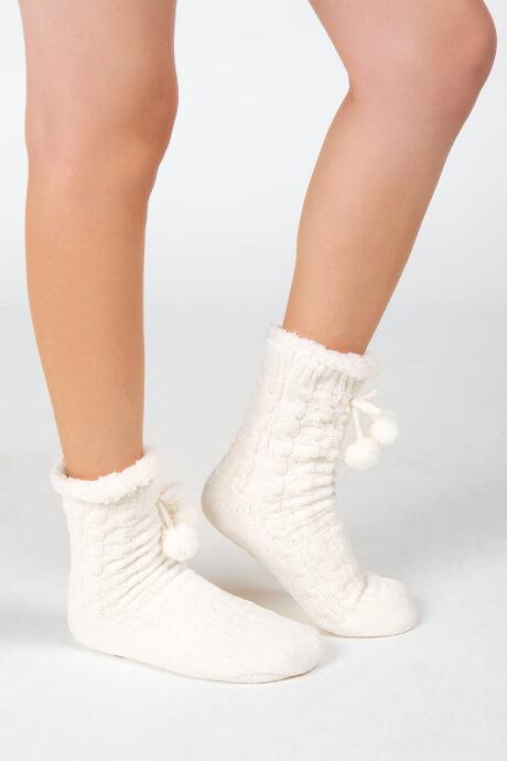 Francesca Inchess Long Cozy Warmer Socks - Ivory