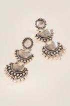 Francesca's Mollie Layered Drop Earrings - Silver
