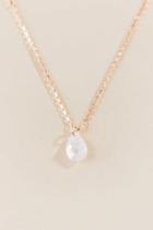 Francesca's Portia Delicate Crystal Pendant In Rose Gold - Rose/gold