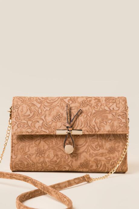 Francesca's Annie Western Hook Crossbody - Cognac