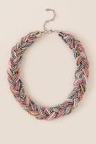 Francesca's Jillian Braided Seedbead Necklace - Light Blue