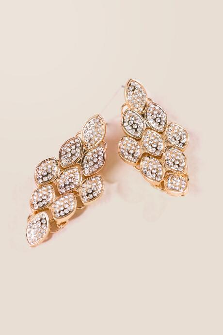 Francesca's Victoria Pav Filled Kite Earring - Crystal