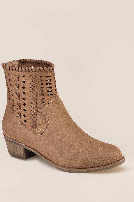 Indigo Rd Cam Whip Stitch Western Bootie - Tan