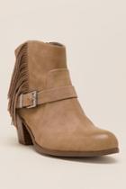 Circus By Sam Edelman - Leah Suede Fringe Bootie - Nude