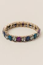 Francesca's Jordan Oval Stretch Bracelet In Multi - Multi