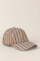 Francesca's Quyen Stripe Baseball Cap - Tortoise