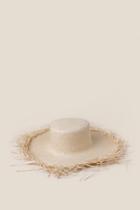 Francesca's June Frayed Straw Hat - Natural