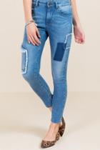 Francesca Inchess Carey Shadow Patch Jeans - Lite