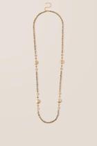 Francesca's Arianne Beaded Station Necklace - Gold