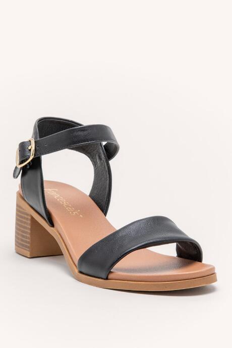 Francesca's Alyson Low Block Heel Peep Toe - Black