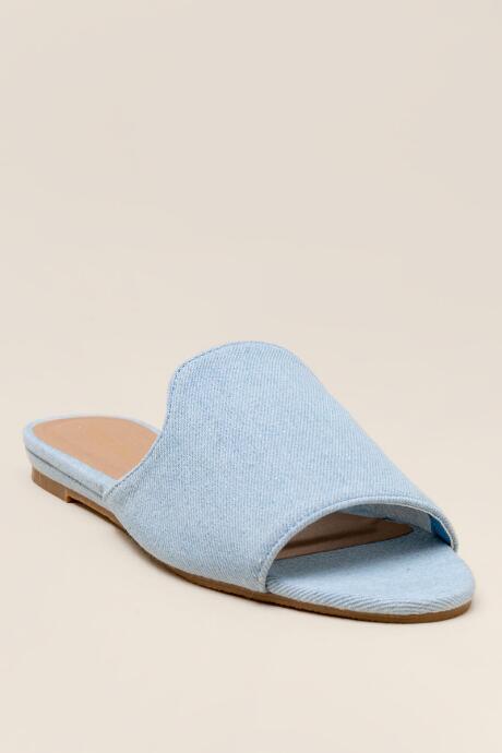Francesca Inchess Basic Sliver Wedge Slide - Chambray