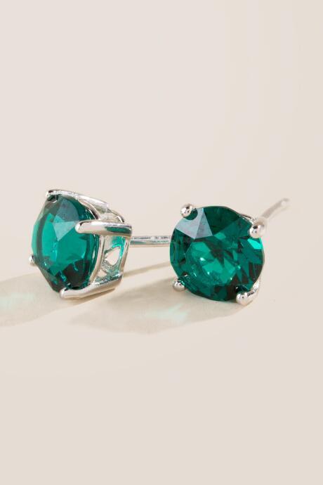 Francesca Inchess May Swarovski Birthstone Studs - Emerald