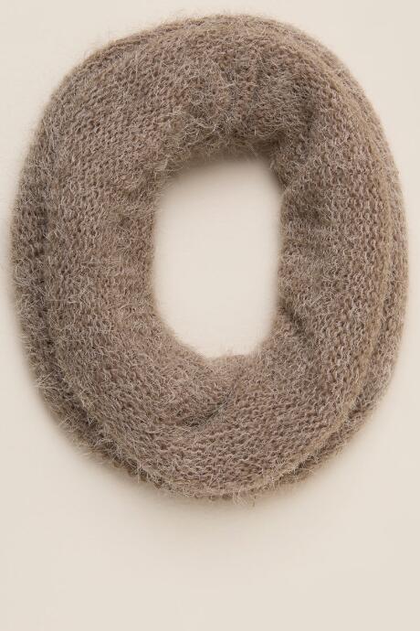 Francescas Mara Eyelash Loop Scarf - Taupe
