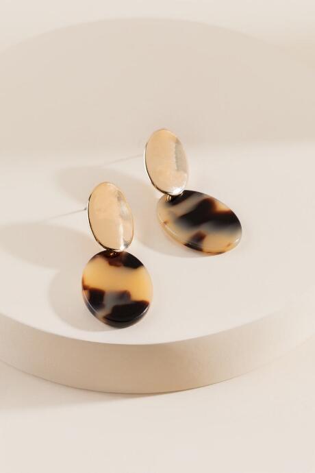 Francesca's Candice Tortoise Drop Earrings - Amber