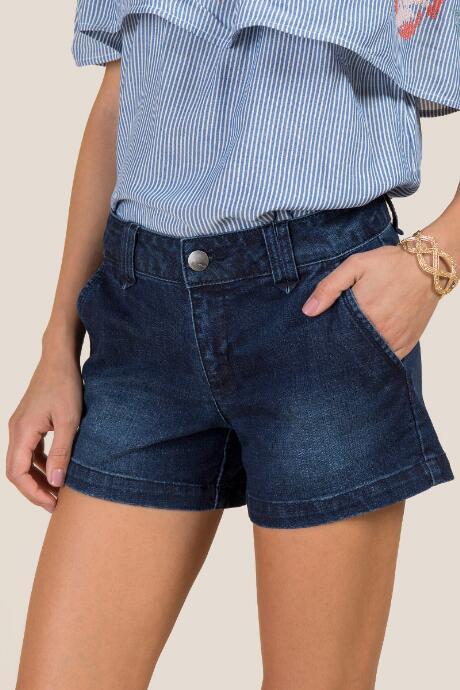 Francesca's Jackie Denim Shorts - Dark