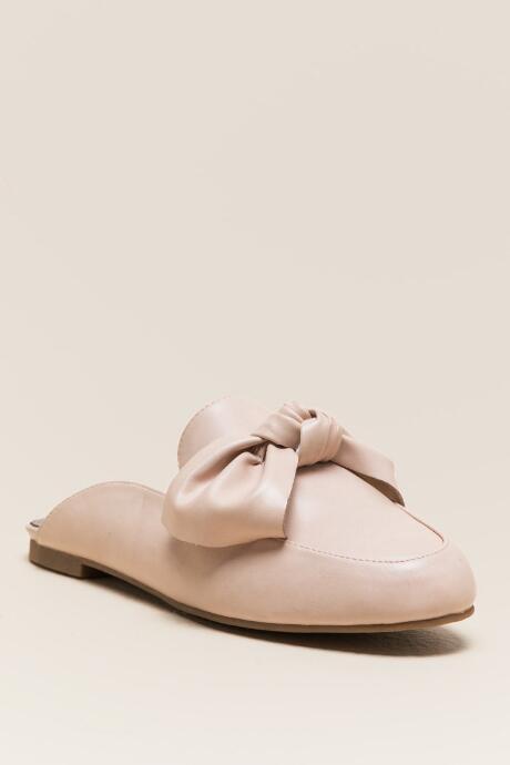 Francescas Darlie Bow Backless Loafer - Blush