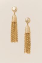 Francesca's Dariela Chain Tassel Drop Earring - Gold