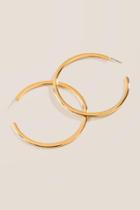 Francesca's Shelly Large Gold Hoop - Gold