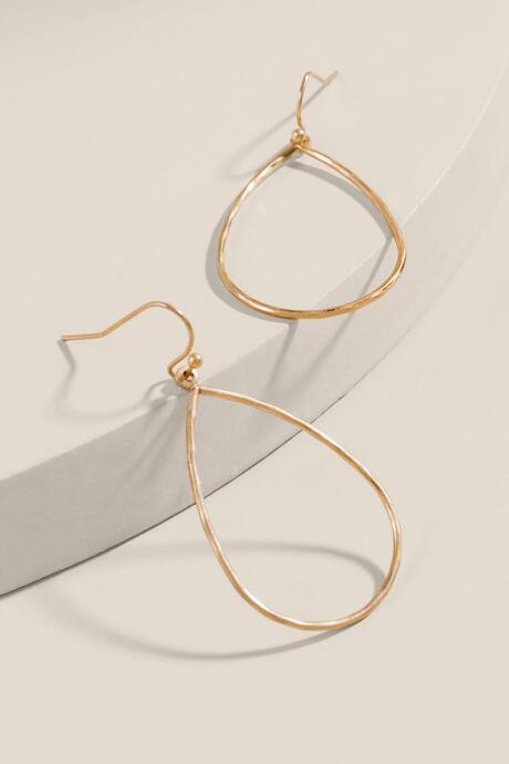 Francesca's Haylee Wire Teardrop Earrings - Gold