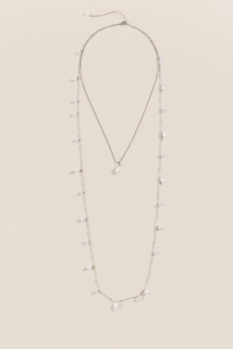 Francesca's Kelly Layered Pearl Necklace - Silver